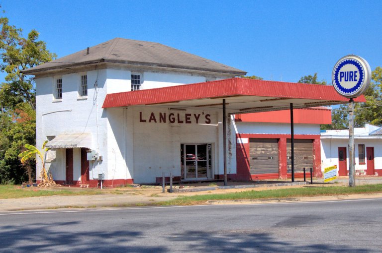 Langley’s Garage, Pelham Vanishing Photographs by Brian Brown