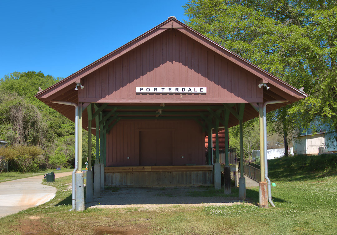 Central of Railroad Depot, Circa 1898, Porterdale Vanishing